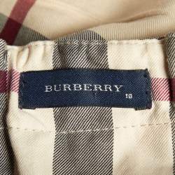 Burberry Kids Beige Vintage Check Cotton Short 10 Yrs