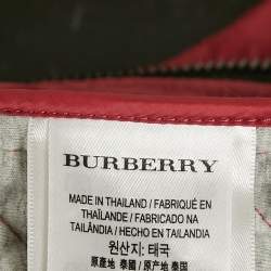 Burberry Kids Red Diamond Quilted Synthetic Jacket 8 Yrs 