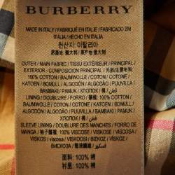 Burberry Kids Beige Cotton Trench Coats Size 10 Yrs