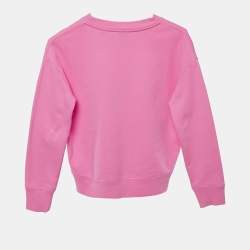Pre Owned Burberry Kids Pink Floral Print Cotton Long Sleeve Sweatshirt 8 Yrs