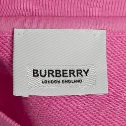 Pre Owned Burberry Kids Pink Floral Print Cotton Long Sleeve Sweatshirt 8 Yrs