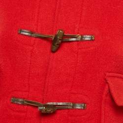 Burberry Kids Red Wool Felt Speciality Duffle Coat 4/5 Yrs