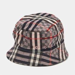 Pre Owned Burberry Kids Vintage Check Cotton Bucket Hat 1-3M