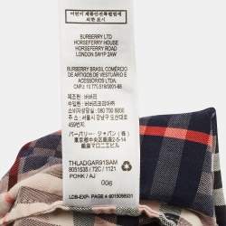 Burberry Kids Vintage Check Pattern Cotton Romper 3M