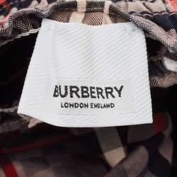 Burberry Kids Vintage Check Pattern Cotton Romper 3M