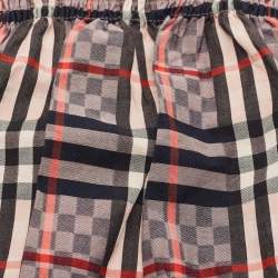 Burberry Kids Vintage Check Pattern Cotton Romper 3M