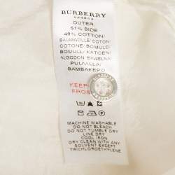 Burberry Kids White Silk and Cotton Button Front Top 16 Yrs