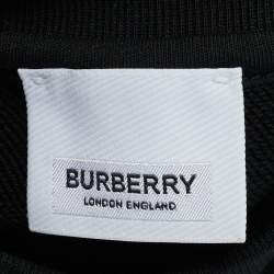 Pre Owned Burberry Kids Black Cotton Knit Checkered Panel Detail Dress 6 M