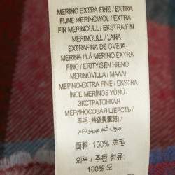 Pre Owned Burberry Children Red Checks Wool Scarf 