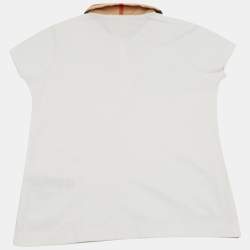 Pre Owned قميص بولو قطن أبيض للأطفال من بربري 6 سنوات