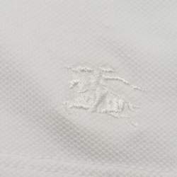 Pre Owned قميص بولو قطن أبيض للأطفال من بربري 6 سنوات