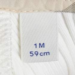 Pre Owned Burberry Kids White Checks Stretch Cotton Dress Set 1M