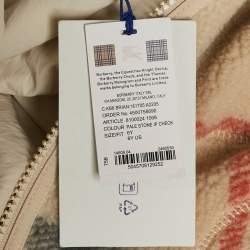 مملوكة مسبقًا Burberry Beige Fleece Wool Little Girl's Brian Check Jacket 6 Yrs