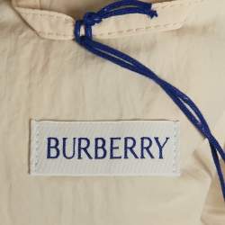 مملوكة مسبقًا Burberry Beige Fleece Wool Little Girl's Brian Check Jacket 6 Yrs