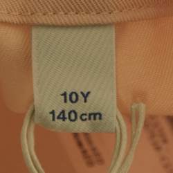 مملوكة مسبقًا بنطلون بربري برتقالي فاتح قطن قماش مستقيم 10 سنوات