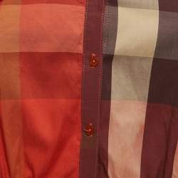 مملوكة مسبقًا Burberry Kid Red Checks Cotton Shirt 3Yrs