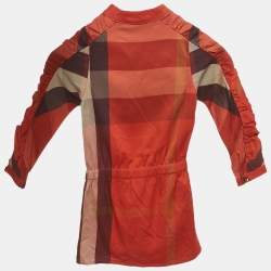 مملوكة مسبقًا Burberry Kid Red Checks Cotton Shirt 3Yrs