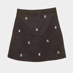 مملوكة مسبقًا Burberry Kids Navy Blue Gabardine Wrap Mini Tennis Skirt 10Yrs