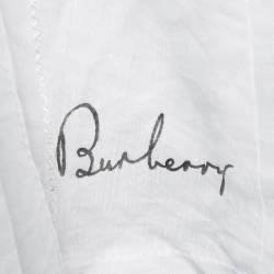 Pre Owned Burberry Kids White Cotton Pleated Mini Dress 12M