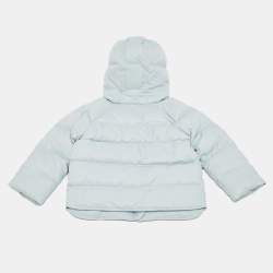 Pre Owned Burberry Children Blue Synthetic Down Puffer 12M