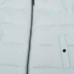 Pre Owned Burberry Children Blue Synthetic Down Puffer 12M