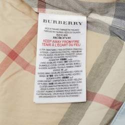 Pre Owned Burberry Children Blue Synthetic Down Puffer 12M