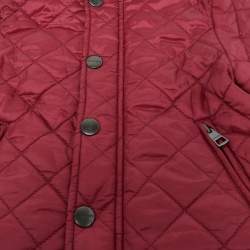 Pre Owned سترة بربري أطفال بورجوندي مبطنة صناعية 9 شهور