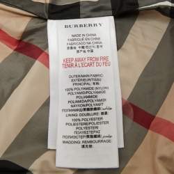 Pre Owned سترة بربري أطفال بورجوندي مبطنة صناعية 9 شهور