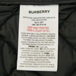 مملوكة مسبقًا معطف بربري أطفال مبطن نايلون بنقشة شعار الدب ومربعات 6 سنوات