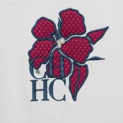 Pre Owned CH Carolina Herrera Kids White Floral Embroidered Cotton Top 4 Yrs