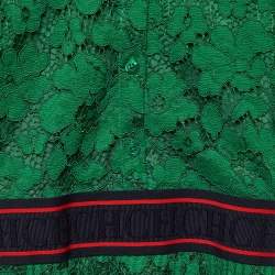 CH Carolina Herrera Kids Green Lace Pleated Dress Size 6 Yrs