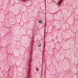 CH Carolina Herrera Kids Pink Lace Bow Detail Dress Size 10 Yrs