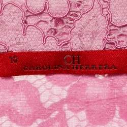 CH Carolina Herrera Kids Pink Lace Bow Detail Dress Size 10 Yrs