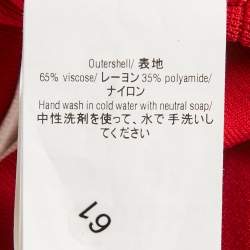 Pre Owned CH Carolina Herrera Kids Red Stretch Knit Pleated Dress 10 Yrs