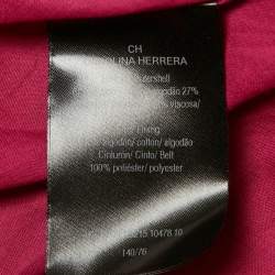 Pre Owned فستان سي أتش كارولينا هيريرا دانتيل مورّد مَجنتا بِحزام 10 سنوات