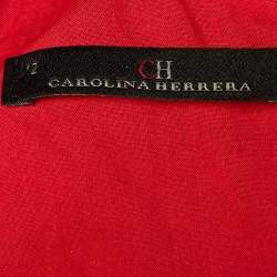 مملوكة مسبقًا فستان سي أتش كارولينا هيريرا أطفال قماش شبكي أحمر بتفاصيل ربطة 12 سنة