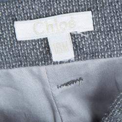 Chloe Grey Textured Cotton Shorts 18 Months
