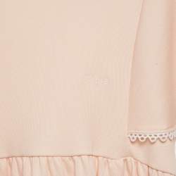Chloe Kids Pink Guipure Lace Trim Cotton Jersey Dress 8 Yrs 