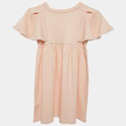 Chloe Kids Pink Guipure Lace Trim Cotton Jersey Dress 8 Yrs 