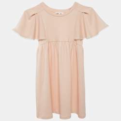 Chloe Kids Pink Guipure Lace Trim Cotton Jersey Dress 8 Yrs 