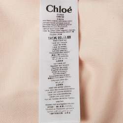 Chloé Kids Pink Guipure Lace Trim Cotton Jersey Dress 6 Yrs 
