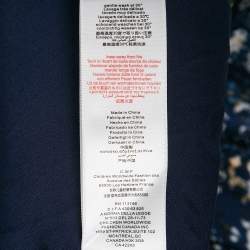 مملوكة مسبقًا فستان كلوي أزرق كحلي مزين بالزهور فيل كوبيه بمزيج من الحرير مزموم 12 سنة