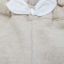 Chloe Kids Beige Lace Trim Collar Cotton Top and Pants Set 12M