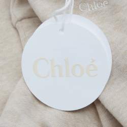 Chloe Kids Beige Lace Trim Collar Cotton Top and Pants Set 12M