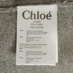 Pre Owned Chloé Kids Grey Knit Crossover Jacket 6Yrs