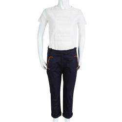 Chloe Navy Blue Pocket Flap Detail Trousers 10 Yrs
