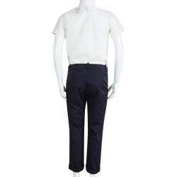 Chloe Navy Blue Pocket Flap Detail Trousers 10 Yrs