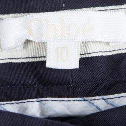 Chloe Navy Blue Pocket Flap Detail Trousers 10 Yrs