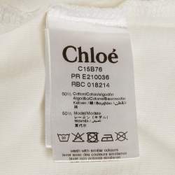 Pre Owned Chloe Kids White Logo Sequin Tank Top 12 Yrs