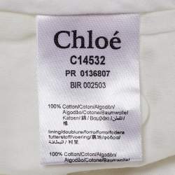 Pre Owned Chloe Kids White Broderie Anglaise Cotton Shorts 6Yrs
